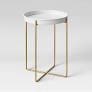 Photo 1 of  12" Iron/Brass Plant Stand White - Project 62