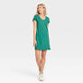 Photo 1 of  Women's Short Sleeve T-Shirt Dress - Universal Thread Teal Green S