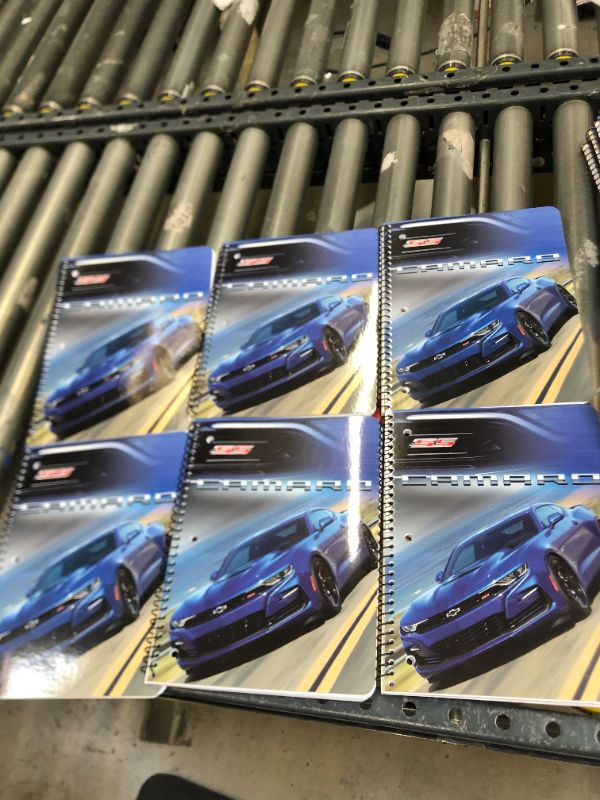 Photo 2 of Wide Ruled 1 Subject Spiral Notebook Camaro - Innovative Designs 6 pcs 