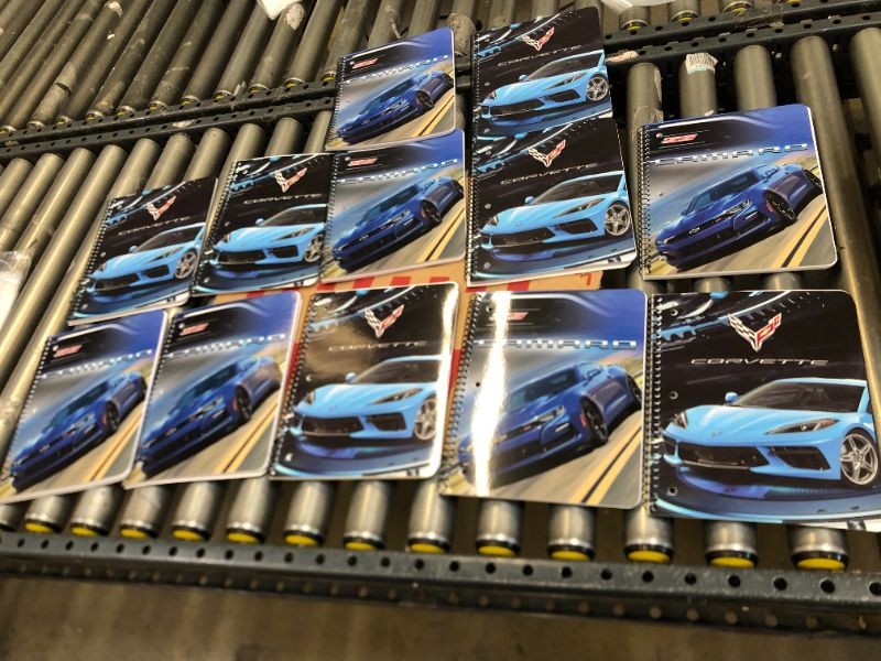 Photo 1 of  Wide Ruled 1 Subject Spiral Notebook Corvette and camaro - Innovative Designs 12 pcs 