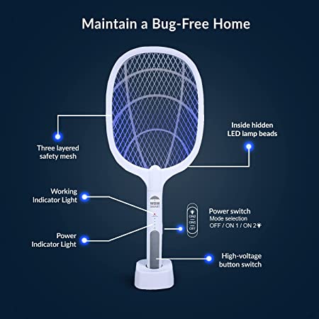 Photo 1 of 

2 in 1 Electric Bug Zapper, Mosquitoes Trap Lamp & Racket, USB Rechargeable Electric Fly Swatter for Home and Outdoor Powerful Grid 3-Layer Safety Mesh Safe to Touch