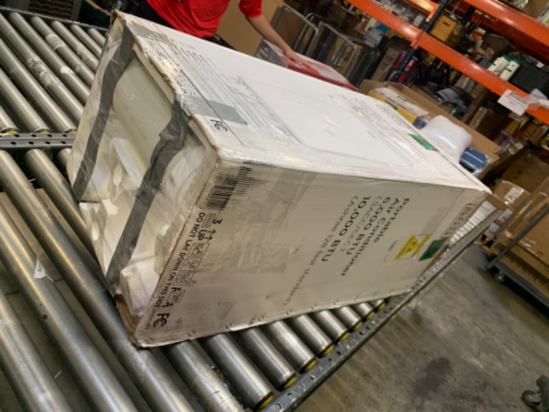 Photo 5 of 10,000 BTU; 6,000 BTU (SACC/CEC) Portable Air Conditioner with Double Motor, Dehumidifier and Remote, White, Box Packaging Damaged, Moderate Use, Scratches and Scuffs on item
