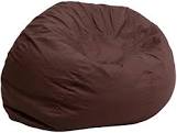Photo 1 of Solid Brown Bean Bag Chair