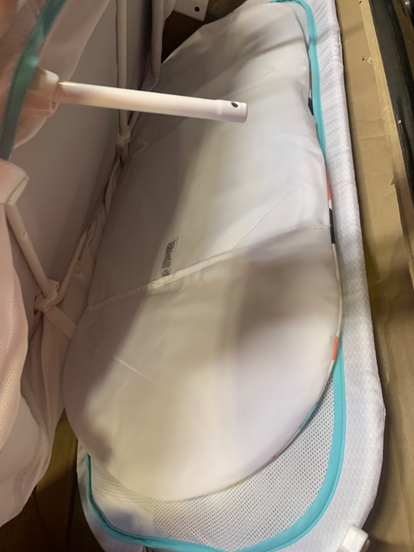 Photo 3 of Barcode for Fisher-Price Soothing Motions Bassinet, Soothe Baby to Sleep with Calming Sway Motion, Deluxe Overhead Mobile & Dual Mode Light Projection! Multi, Box Packaging Damaged, Moderate Use, Scratches and Scuffs on item, Missing Some Parts, Selling f