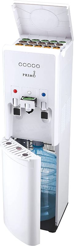 Photo 1 of ****MINOR SCRATCHES ON TOP OF PRODUCT**** Primo hTRIO Water Dispenser with K-Cup® Single Serve Coffee Brewing, Bottom-Loading 2 Temp (Hot & Cold) Water Cooler Water Dispenser for 5 Gallon Bottle, White