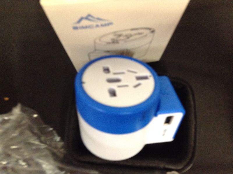 Photo 2 of SIMCAMP Universal Travel Power Adapter with USB Charging Ports for Europe, USA, AUS 150+ Countries, Storage Case Included