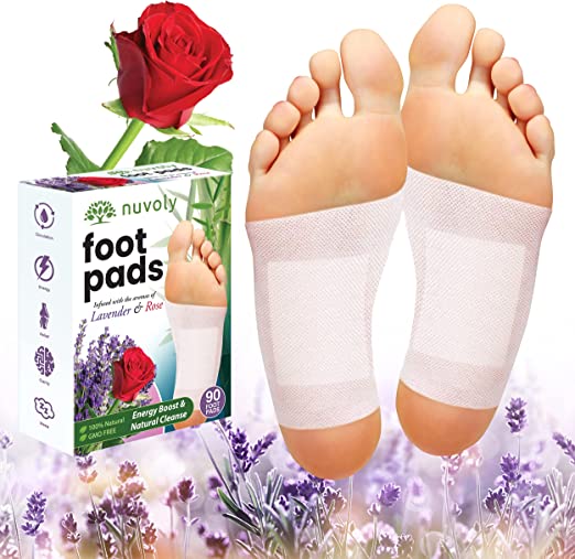 Photo 1 of Nuvoly Foot Pads, All Natural and Organic Formula, Upgraded 2 in 1 Patches (1 Pack Lavender & Rose (90 Foot Pads))
