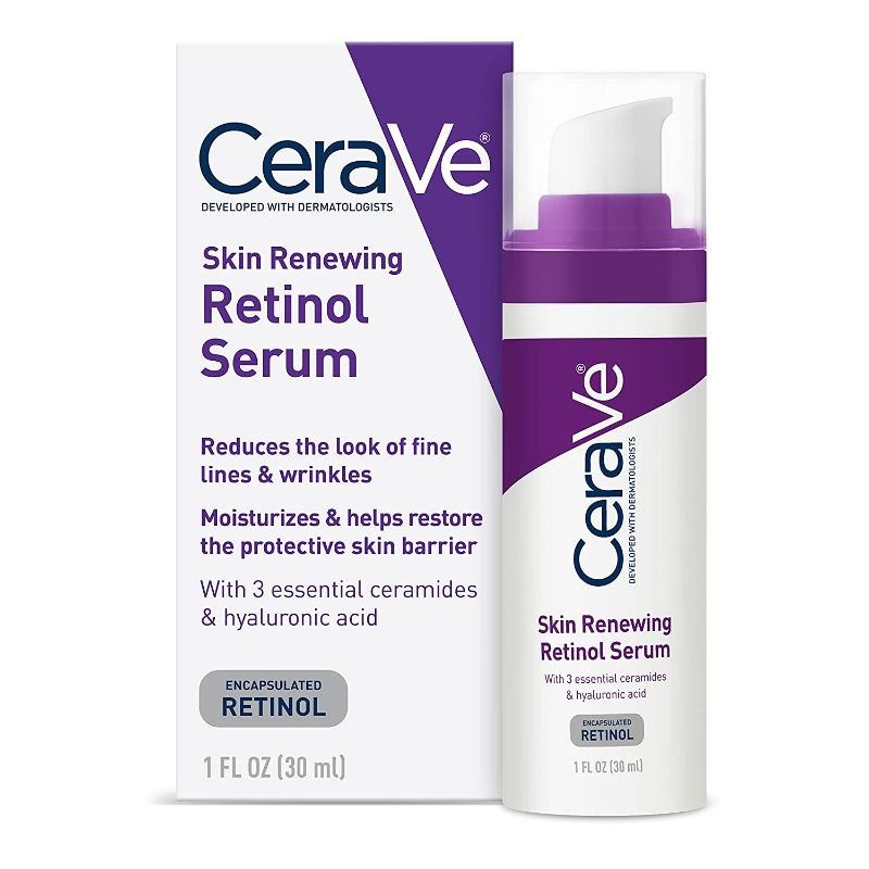 Photo 1 of CeraVe Anti Aging Retinol Serum | Cream Serum for Smoothing Fine Lines and Skin Brightening | With Retinol, Hyaluronic Acid, Niacinamide, and Ceramides | 1 Ounce
