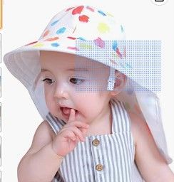 Photo 1 of Baby Girls Wide Brim Sun Protection Hat UPF 50+,Foldable Baby Girl Boy Kids Sun Hat

