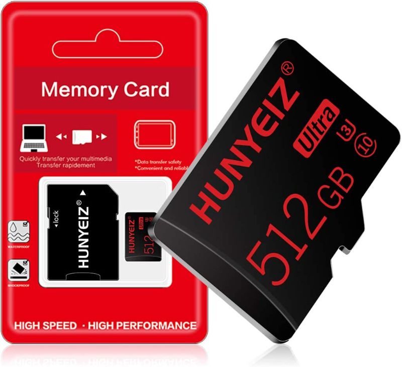 Photo 1 of 512GB Memory Card Class 10 High Speed Ultra Micro SD Card for Android Phones/PC/Computer/Camera/Drone
