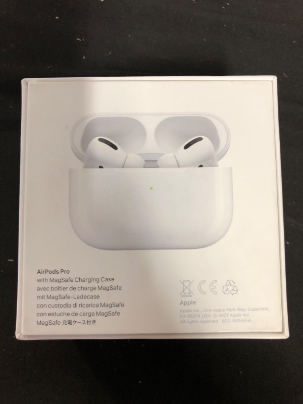 Photo 4 of Apple AirPods Pro Wireless Earbuds with MagSafe Charging Case. Active Noise Cancelling, Transparency Mode, Spatial Audio, Customizable Fit, Sweat and Water Resistant. Bluetooth Headphones for iPhone