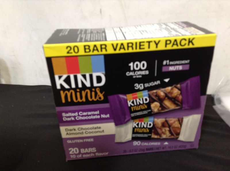 Photo 3 of KIND Minis, Salted Caramel and Dark Chocolate Nut/Dark Chocolate Almond and Coconut, 0.7 oz, 20/Pack---exp date 09-23-2022