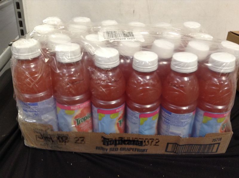 Photo 2 of Tropicana Ruby Red Grapefruit Juice - 24 pack, 10 fl oz bottles--exp date 01-2023