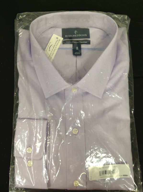 Photo 3 of Buttoned Down Men's Classic Fit Dress Shirt, Spread Collar with Pocket---size 19-36