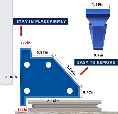 Photo 2 of 20 Pack Upgraded Laminate Floor Spacers, Flooring Installation Kit with 1/4" and 1/2" Gap, Wood Flooring Installation Tool for Laminate, Vinyl Plank, Hardwood, LVT, Bamboo, and Tile Installation floating floor