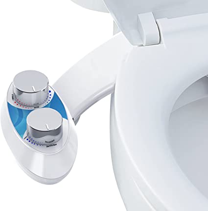 Photo 1 of Bidet Toilet Seat Attachment with Self Cleaning Dual Nozzle Nebulastone Non-Electric Bidet Spray with Adjustable Pressure Control for Sanitary and Feminine Wash,Easy to Install (White)
