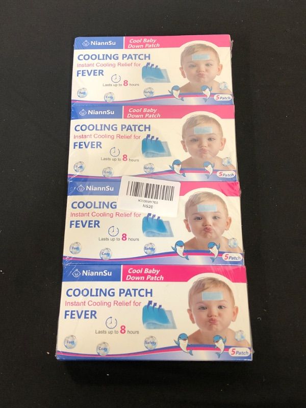 Photo 5 of [20-Count] Kid Fever Patch for Kids Fever Discomfort, Migraine & Headache Cooling Patch, Cooling Relief from Fever, 5 Count (Pack of 4)
