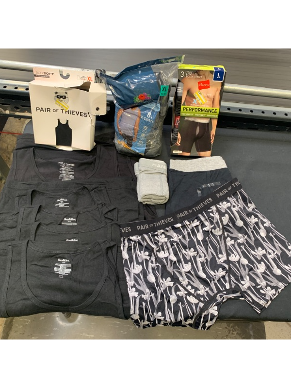 Photo 1 of 7 PC LOT-ASSORTED MENS UNDERWEAR. SIZES L-XL***DAMAGE TO PACKAGING