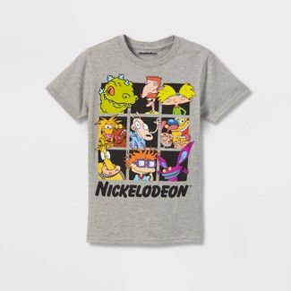 Photo 1 of Boys' Nickelodeon Short Sleeve Graphic T-Shirt - Heathered Gray---Size L