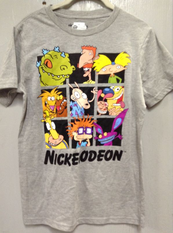 Photo 2 of Boys' Nickelodeon Short Sleeve Graphic T-Shirt - Heathered Gray---Size L