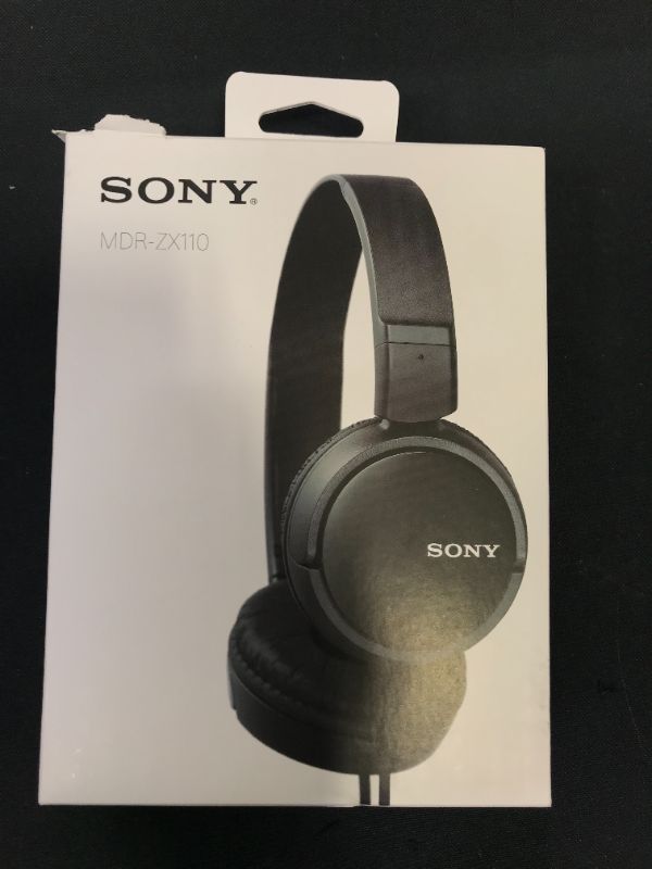 Photo 5 of Sony - ZX Series Wired On-Ear Headphones - Black
