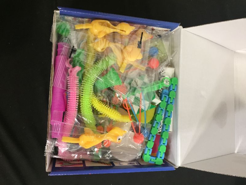 Photo 2 of 56 Pack) Fidget Sensory Toys, Party Favors Set, Classroom Treasure Box Chest Carnival Prizes Pinata Stuffer Pop Poppers Autism Stress Autistic Anxiety, Gift Bulk for Girls Boys Kids Teen Adults ADHD