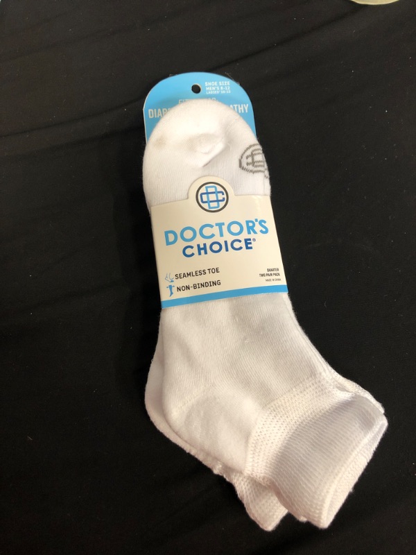 Photo 2 of Doctor's Choice Men's Diabetic and Neuropathy Ankle Socks
SIZE MENS 8-12 WOMENS 10-13