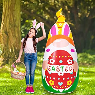 Photo 1 of 5Ft Easter Decorations Inflatables Outdoor-Gnome Tumbler Decor with Submersible RGB LED