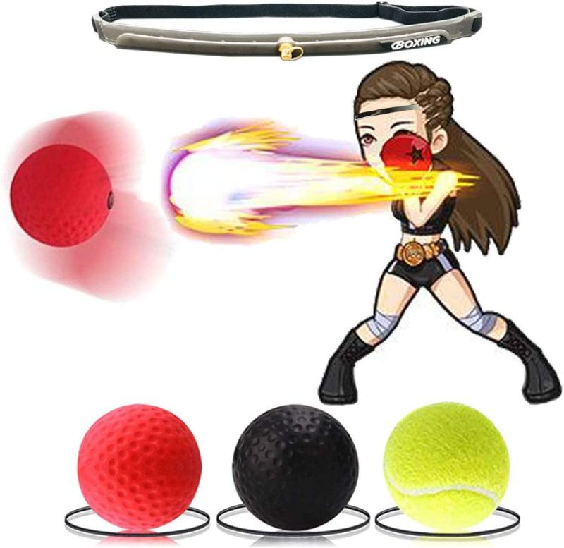 Photo 1 of 
Boxing Reflex Ball 3 Difficulty Level Boxing Ball with Headband Suit for Reaction, Agility, Punching Speed, Fight Skill and Hand Eye Coordination Training