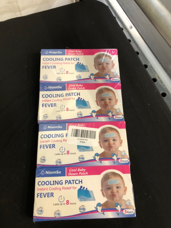 Photo 1 of [20-Count] Kid Fever Patch for Kids Fever Discomfort, Migraine & Headache Cooling Patch, Cooling Relief from Fever, 5 Count (Pack of 4)
