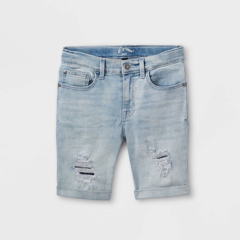 Photo 1 of Boys' Destructed Jean Shorts - Art Class™ Light Wash SIZE 14