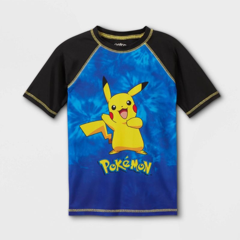 Photo 1 of Boys' Pokemon Rash Guard Swim Shirt - SIZE L
