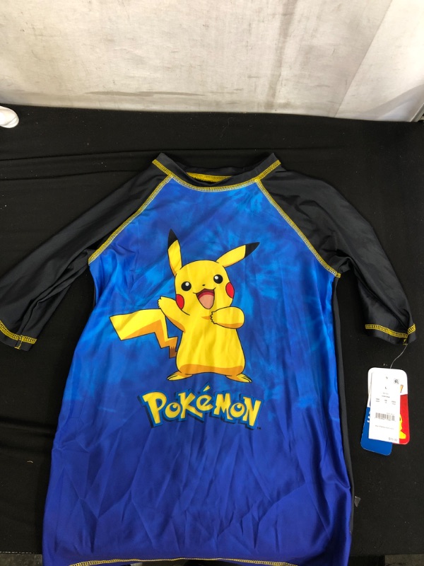 Photo 2 of Boys' Pokemon Rash Guard Swim Shirt - SIZE L
