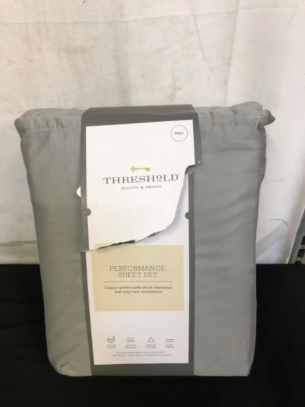 Photo 2 of 400 Thread Count Solid Performance Sheet Set - Threshold™
, SIZE FULL 
