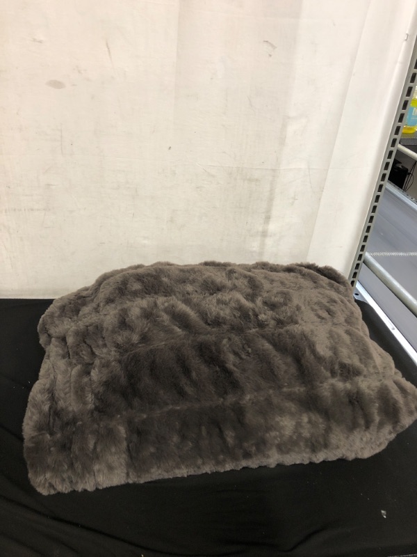 Photo 2 of 60" x 86" Faux Fur Oversized Throw Blanket - Threshold Signature™
, OUT OF PACKAGING 