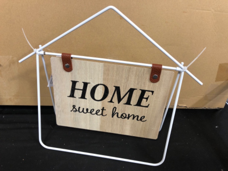 Photo 1 of 2 pcs Decorative Metal Frame Displaying Sing (Home Sweet Home) 9.1/4x10.5 inches