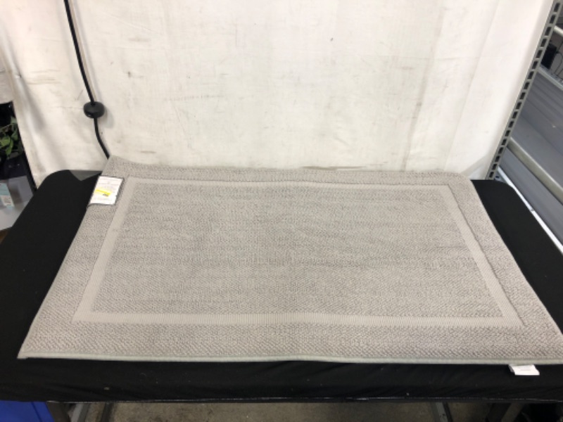 Photo 2 of 23"x37" Performance Texture Cotton Memory Foam Bath Rug - Threshold™
