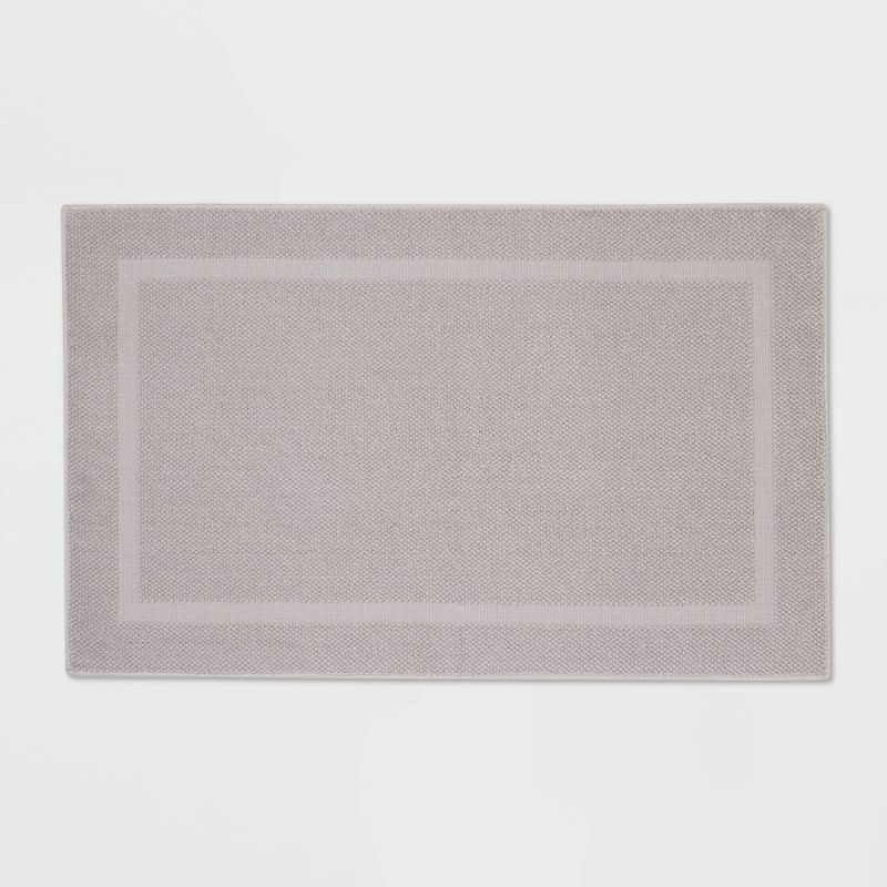 Photo 1 of 23"x37" Performance Texture Cotton Memory Foam Bath Rug - Threshold™
