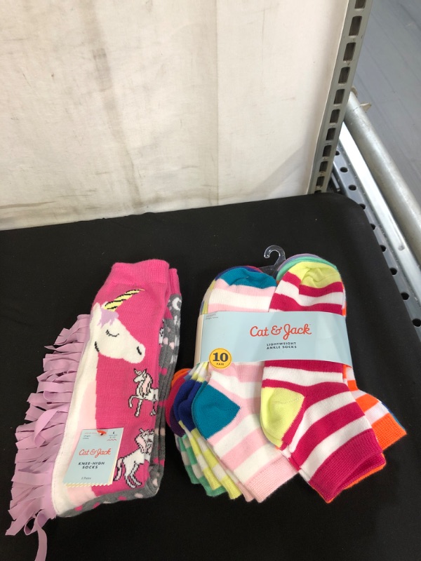 Photo 1 of 2PC LOT, KIDS SOCKS, SIZE L 3- 10