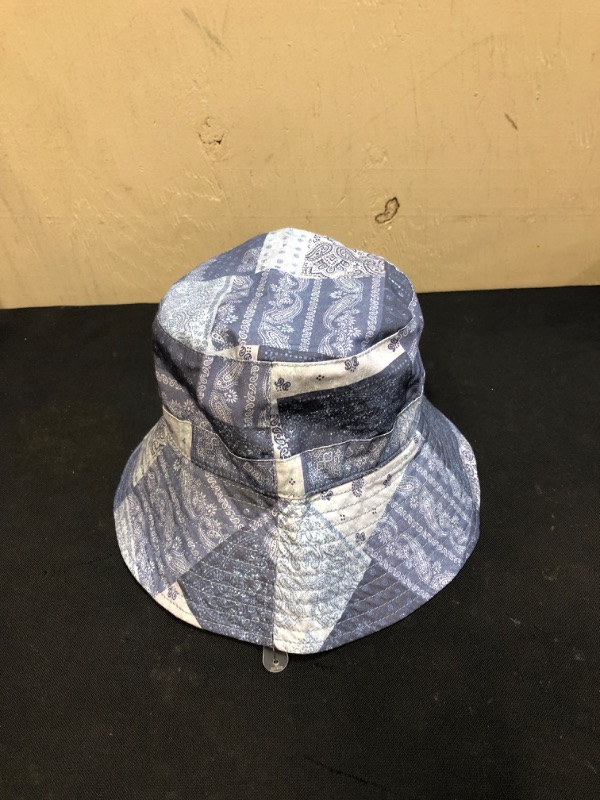 Photo 1 of BLUE BANDANA PRINT BUCKET HAT