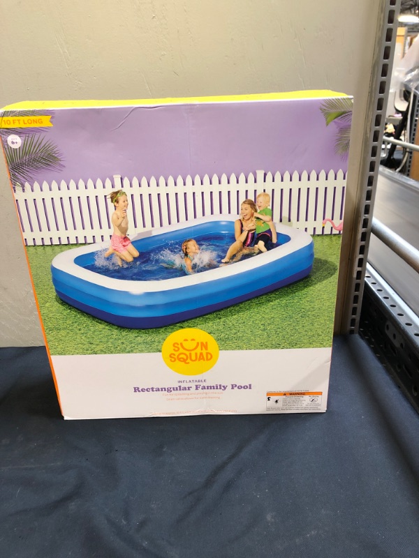 Photo 2 of 10 X 22 Deluxe Rectangular Family Inflatable Above Ground Pool - Sun Squad
