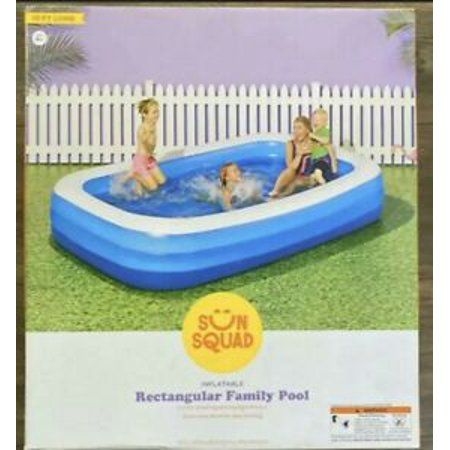 Photo 1 of 10 X 22 Deluxe Rectangular Family Inflatable Above Ground Pool - Sun Squad
