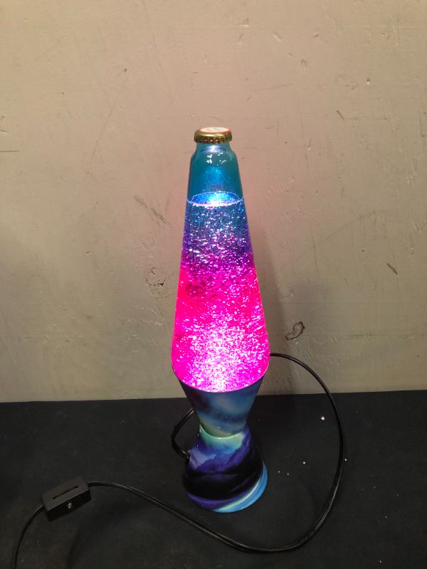 Photo 4 of Lava the Original 14.5" Colormax Lamp with Northern Lights Decal Base