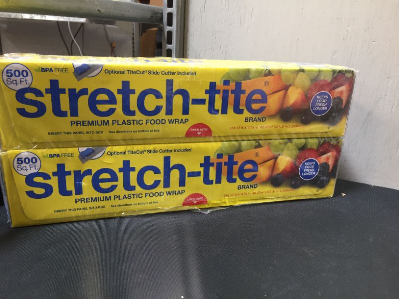 Photo 2 of 2 PACK --12X500 STRETCH TITE FOOD FILM WITH SLIDE CUTTER
