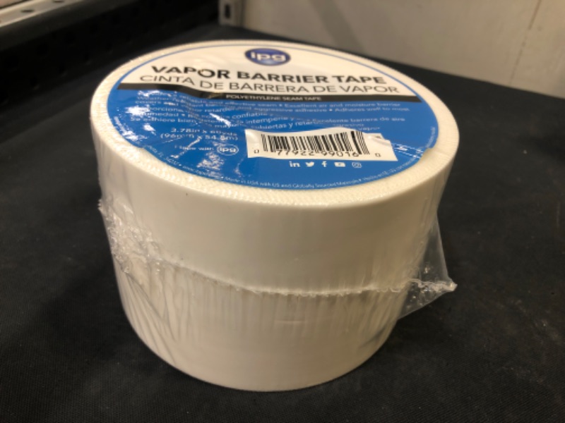 Photo 2 of  PG VB96 Polyethylene Vapor Barrier Tape, 96MM x 54.8M, White
