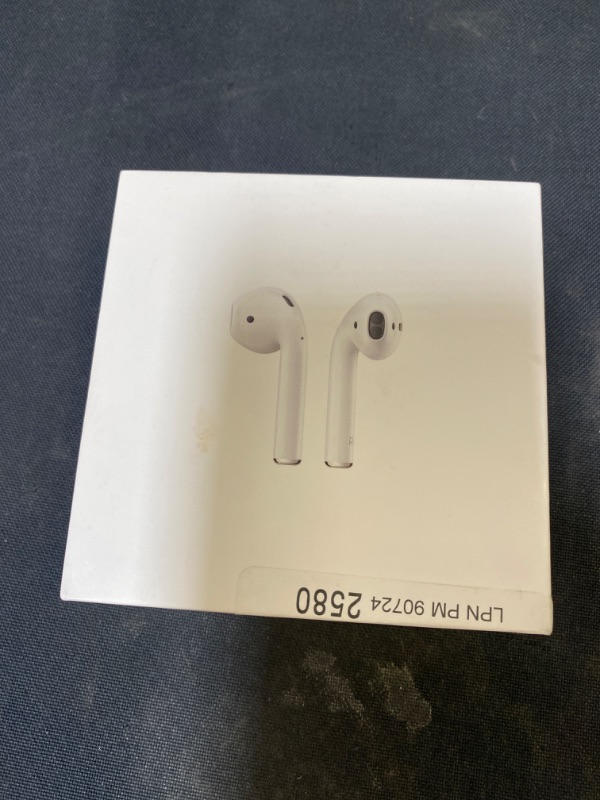 Photo 2 of Apple AirPods (2nd Generation) Wireless Earbuds with Lightning Charging Case Included. Over 24 Hours of Battery Life, Effortless Setup. Bluetooth Headphones for iPhone
