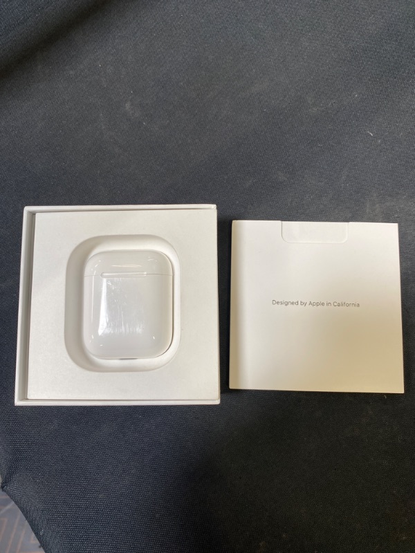 Photo 3 of Apple AirPods (2nd Generation) Wireless Earbuds with Lightning Charging Case Included. Over 24 Hours of Battery Life, Effortless Setup. Bluetooth Headphones for iPhone
