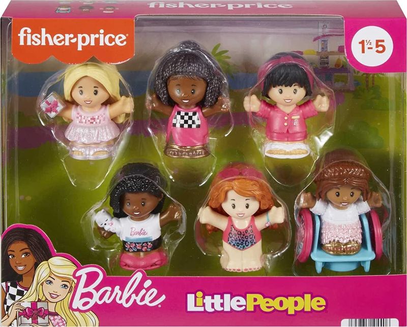 Photo 1 of Fisher-Price Barbie Figure 6-Pack Little People Gift Set of Toys for Toddlers, Pretend Play, Storytelling Ages 18 Months to 5 Years
