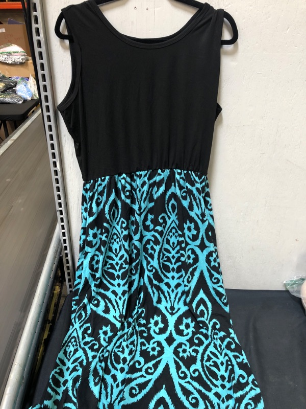 Photo 2 of AUSELILY Women's Summer Sleeveless Loose Plain Maxi Dress Casual Long Dress with Pockets 2XL