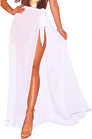 Photo 2 of Chalier Beach Sarong Pareo Womens Swimsuit Cover Up Bikini Swimwear Cover-ups Wrap Skirt,Off White-Solid Color
